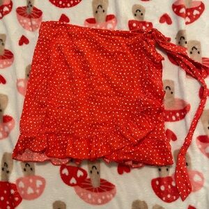 Rue21 Red and White Polka Dot Mini Skirt